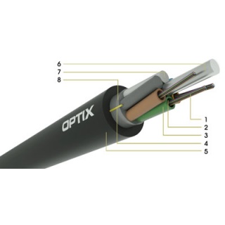 OPTIX kabel ADSS-XOTKtsdD-50m-24x652D 2,7kN (SPAN 50m)