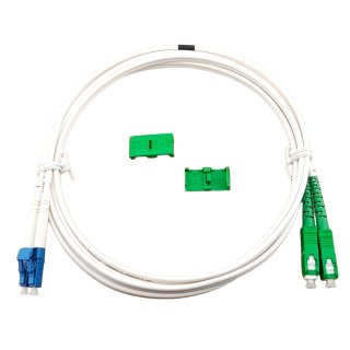 Patchcord Medium White LC/UPC-SC/APC 1m DX 3mm