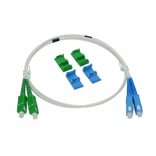 Patchcord Medium White SC/APC-SC/UPC 1m DX 2mm