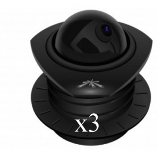 UBIQUITI :: AirCam Dome-3 kamera kopułkowa IP 1MPix kompresja H.264, 30FPS, PoE, audio 3pack